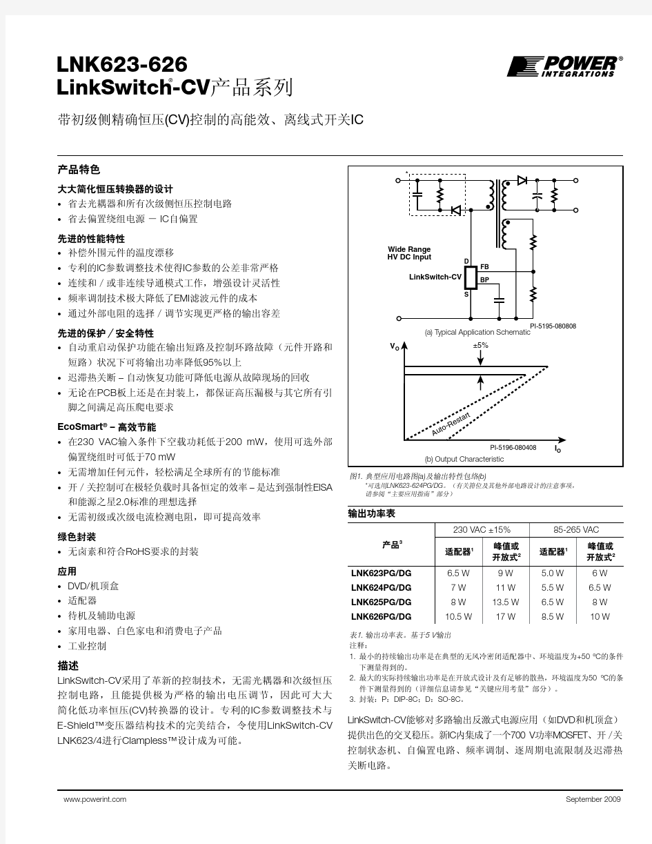 PI-LNK-CV DATASHEET