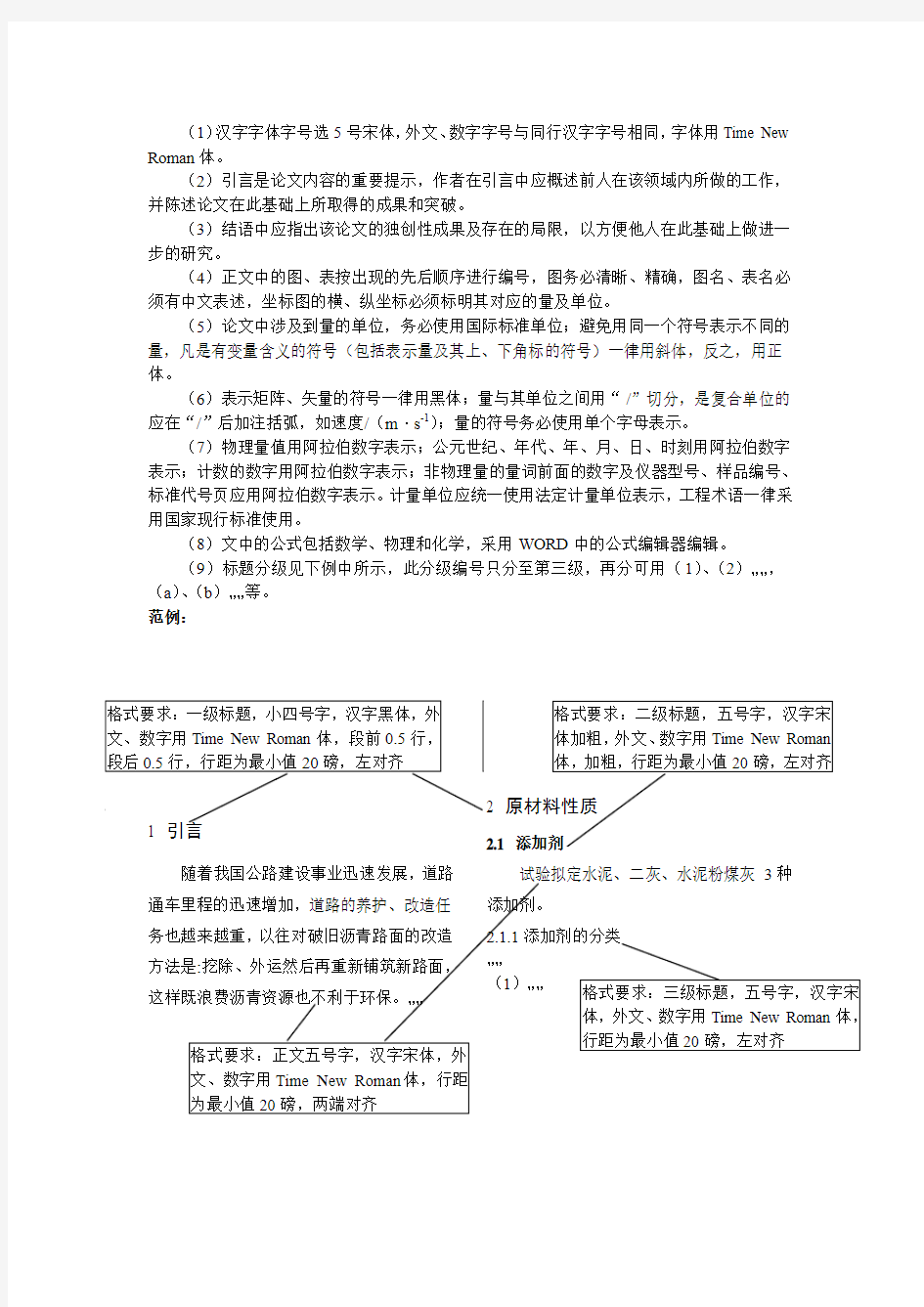 期刊论文要求格式