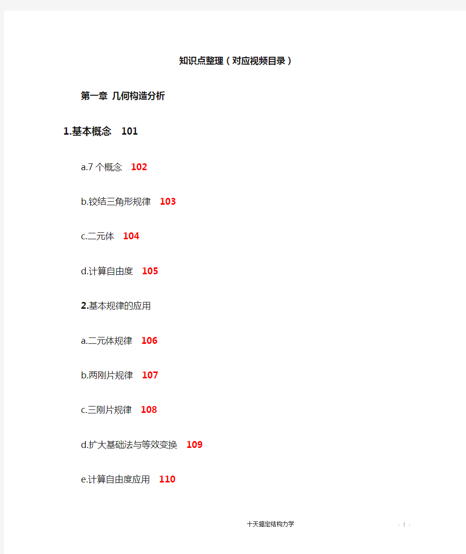 考研结构力学知识点