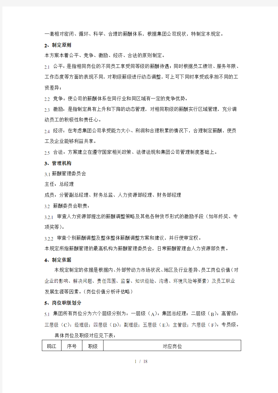 公司薪酬管理制度含图范本