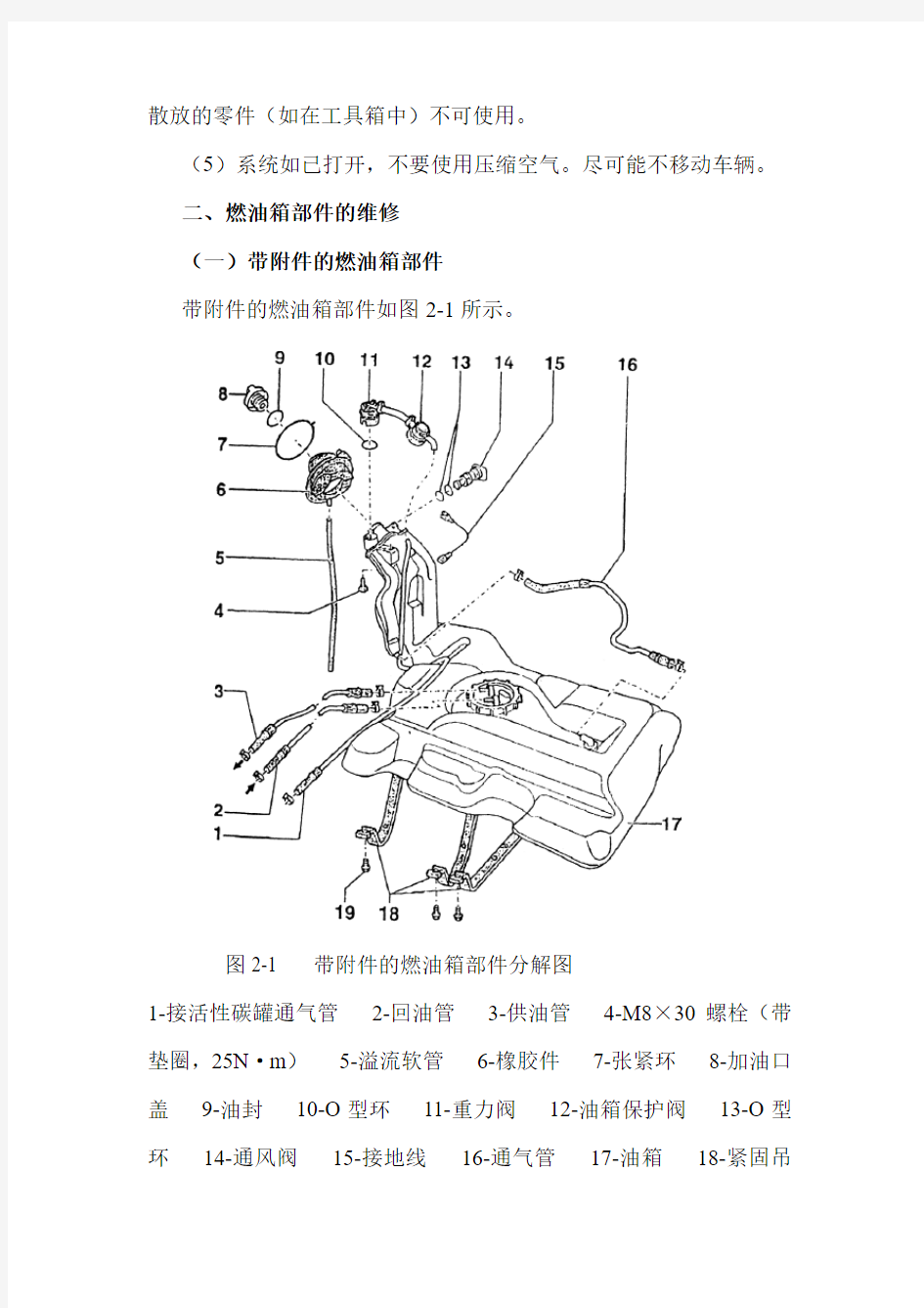 汽油发动机燃油供给系统的维修