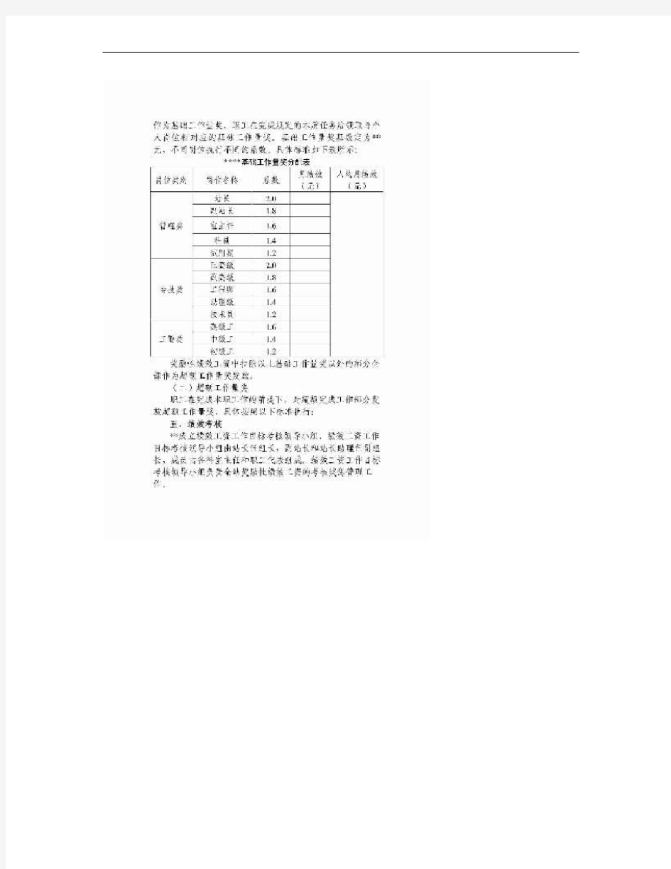 事业单位奖励性绩效工资分配方案 及考核办 法