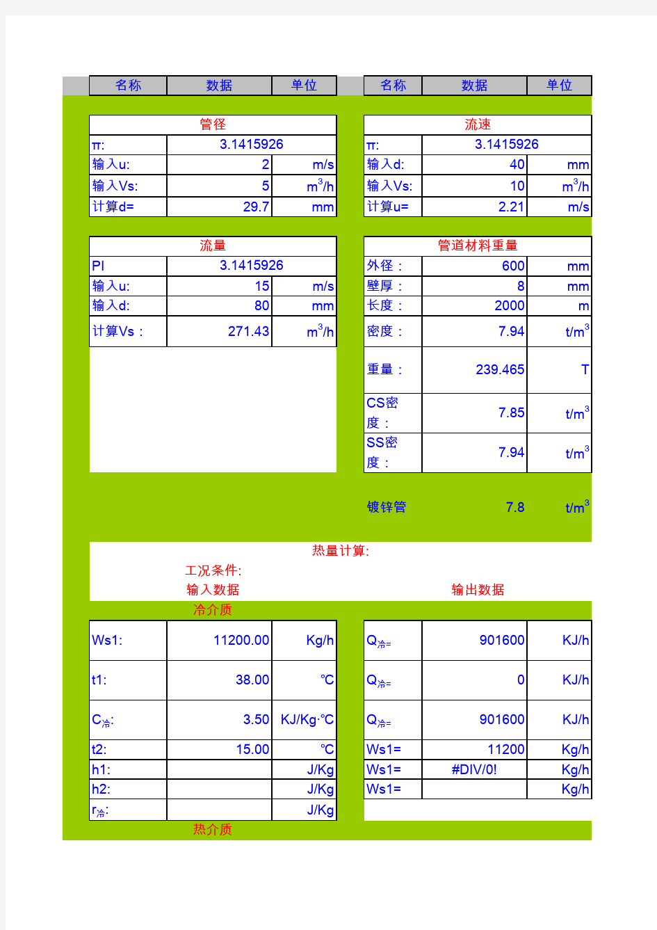 化工工艺计算常用公式