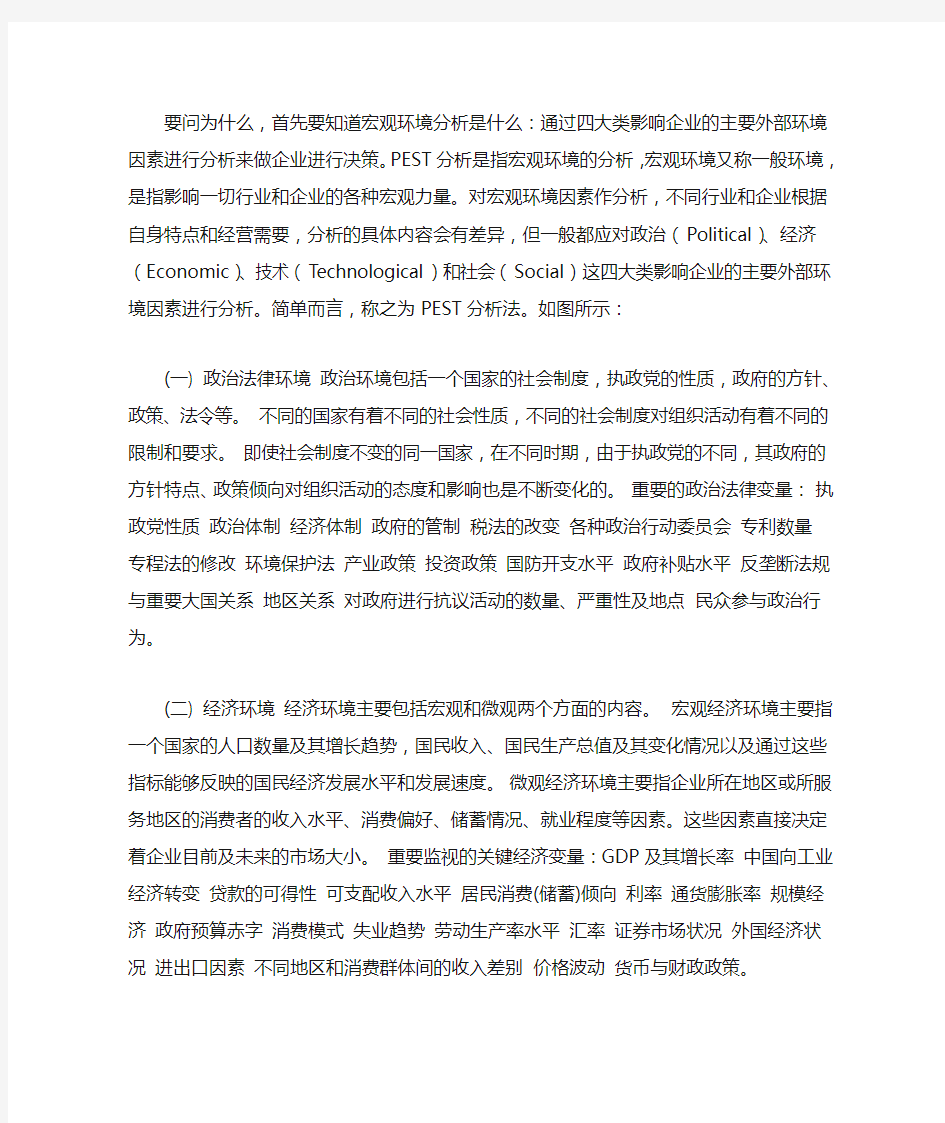 为什么要做宏观环境分析