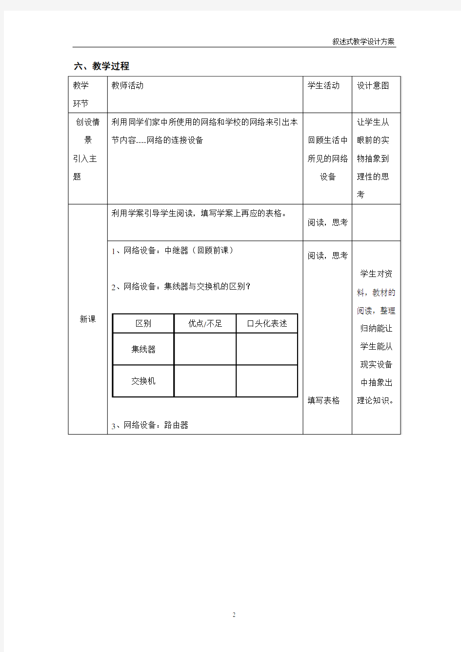 网络拓扑结构教学设计