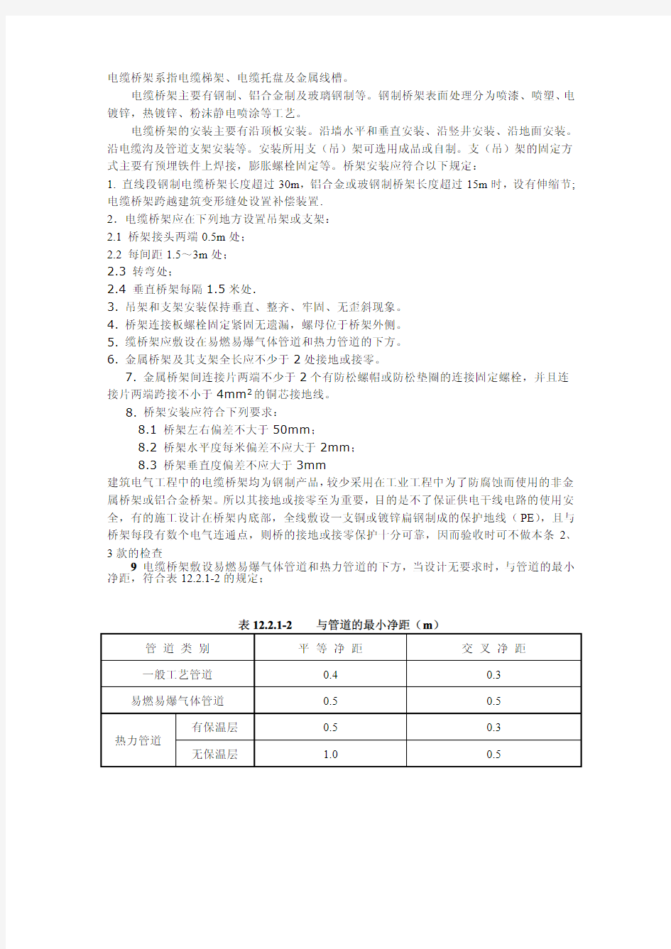 电缆桥架支架安装