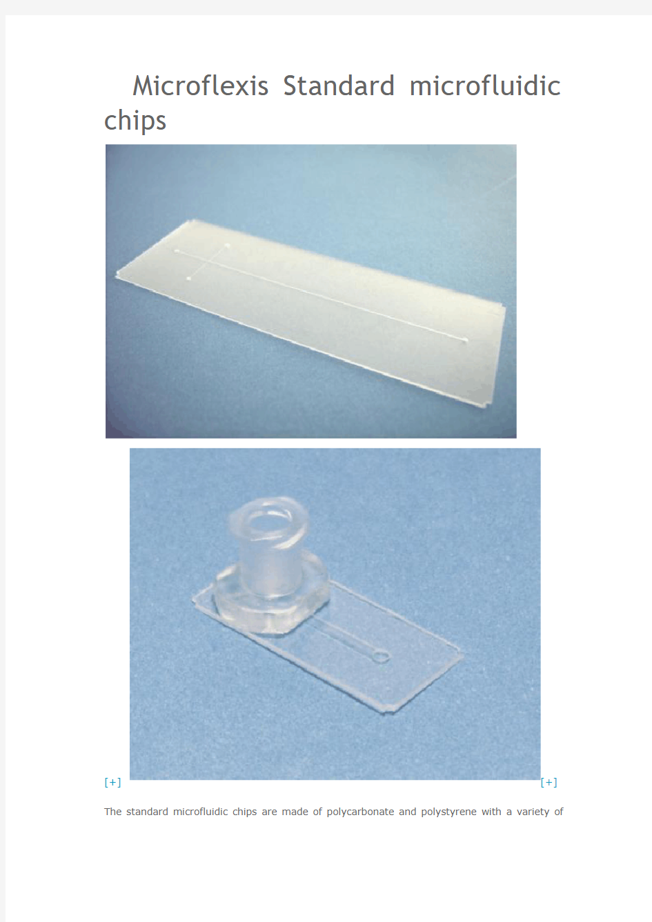 Microflexis Standard microfluidic chips
