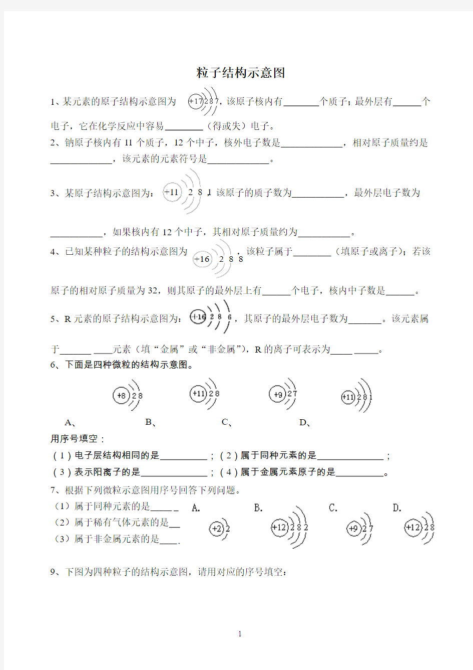 00 粒子结构示意图(09.1.6)