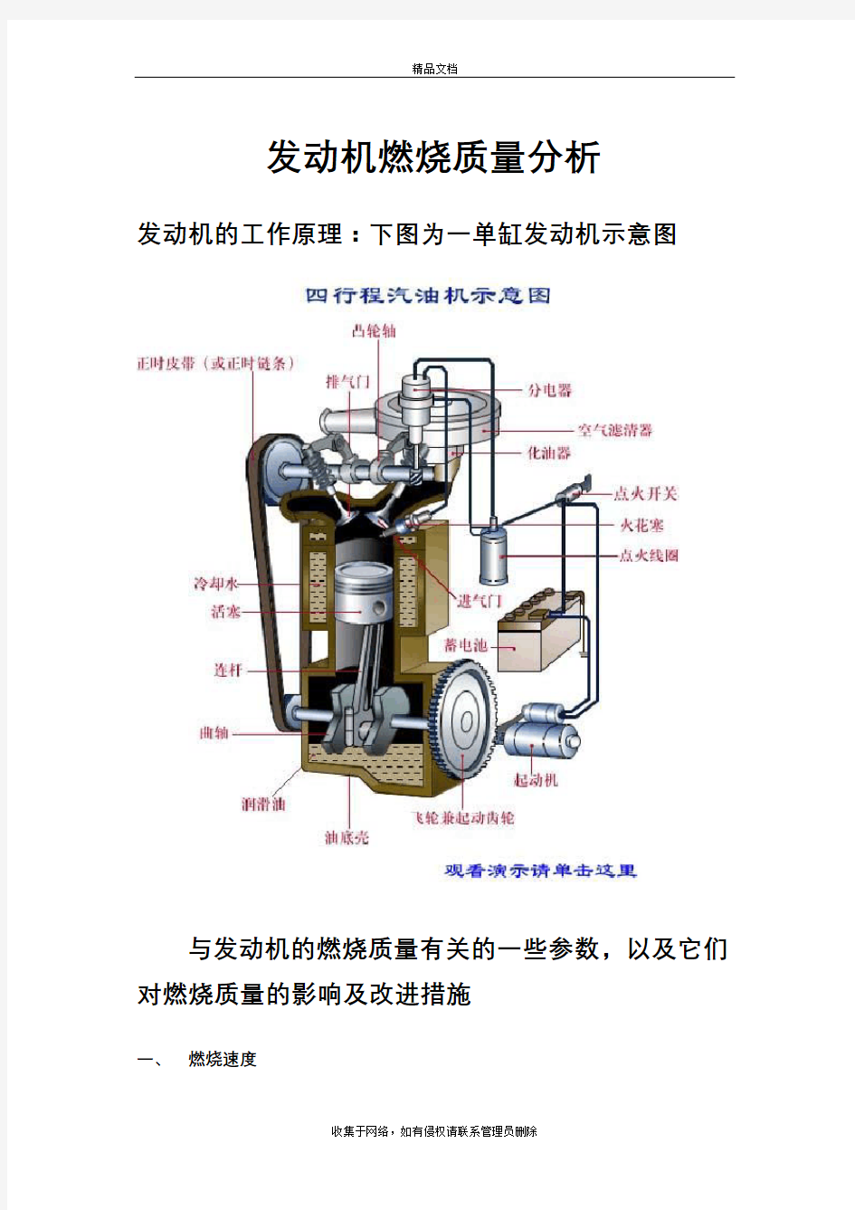 发动机燃烧质量分析(1)上课讲义