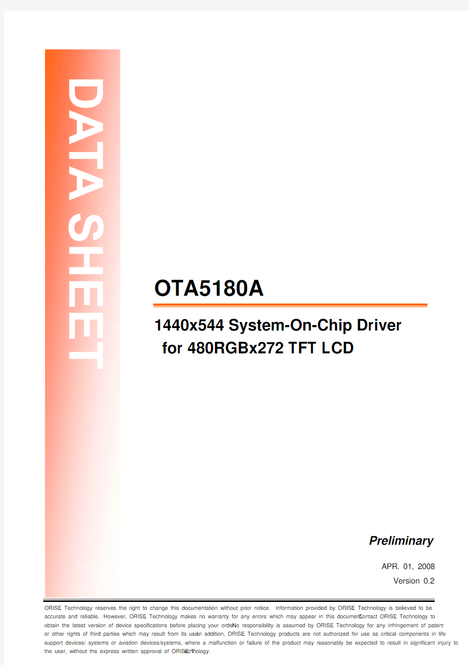 OTA5180A spec