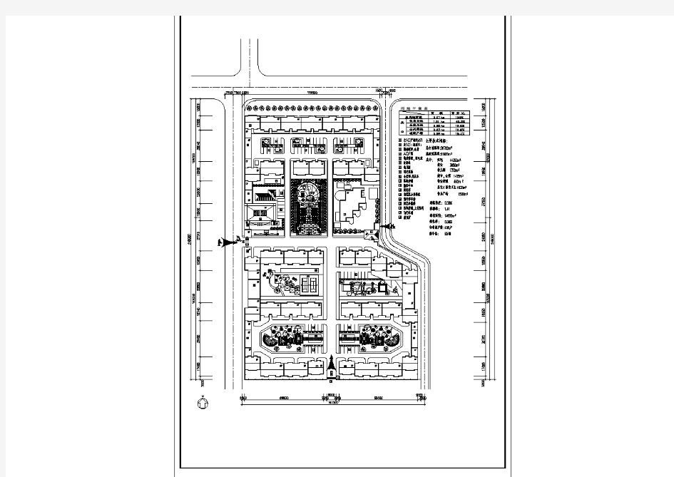 【设计图纸】居住区规划总平面图(精选CAD图例) 