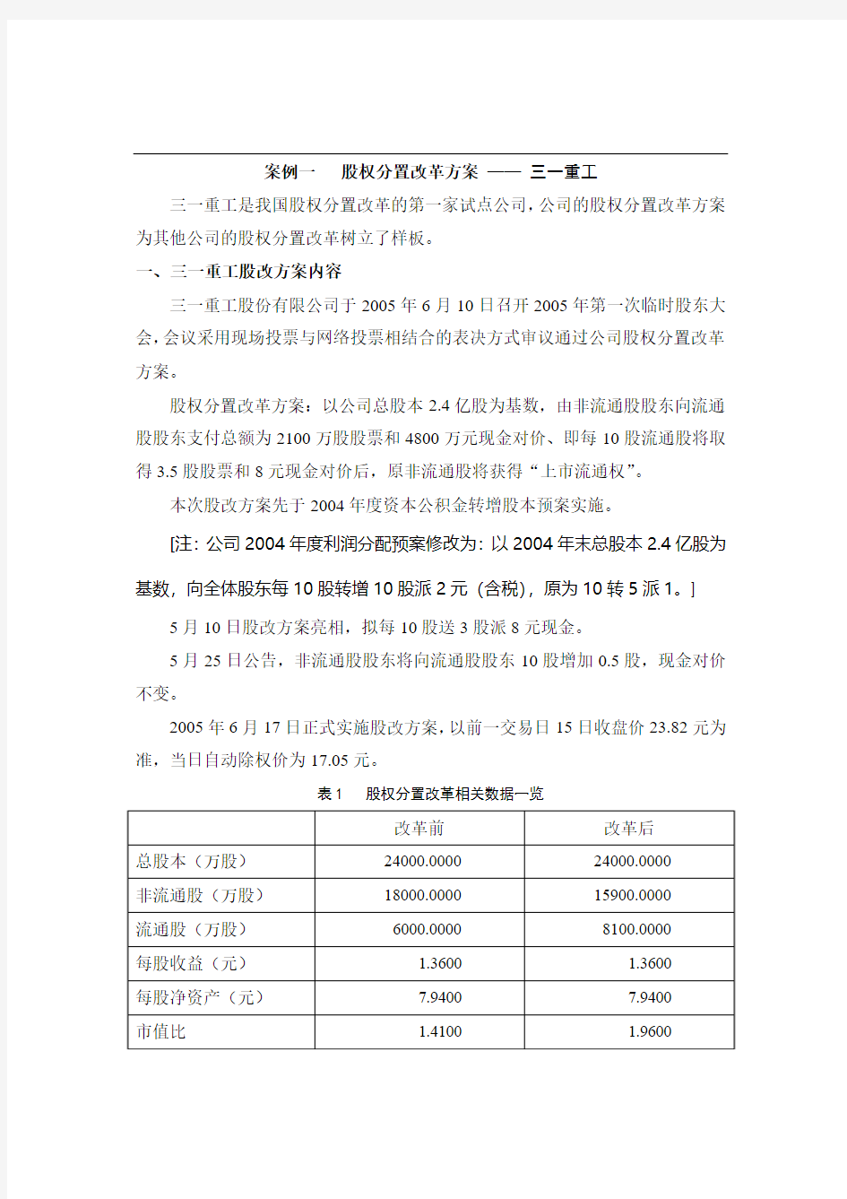 证券投资学案例分析