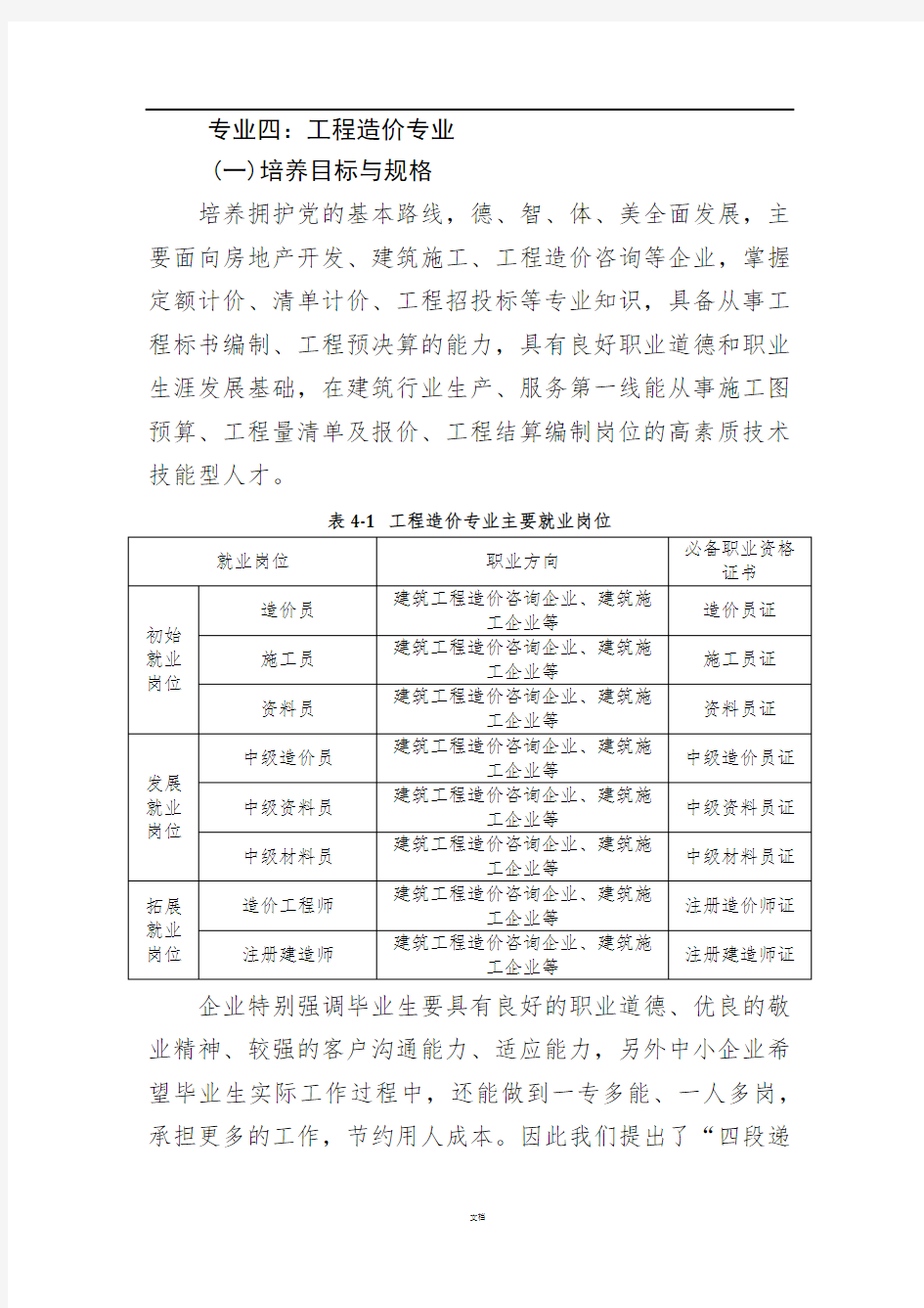 2016工程造价专业人才培养状况年度报告