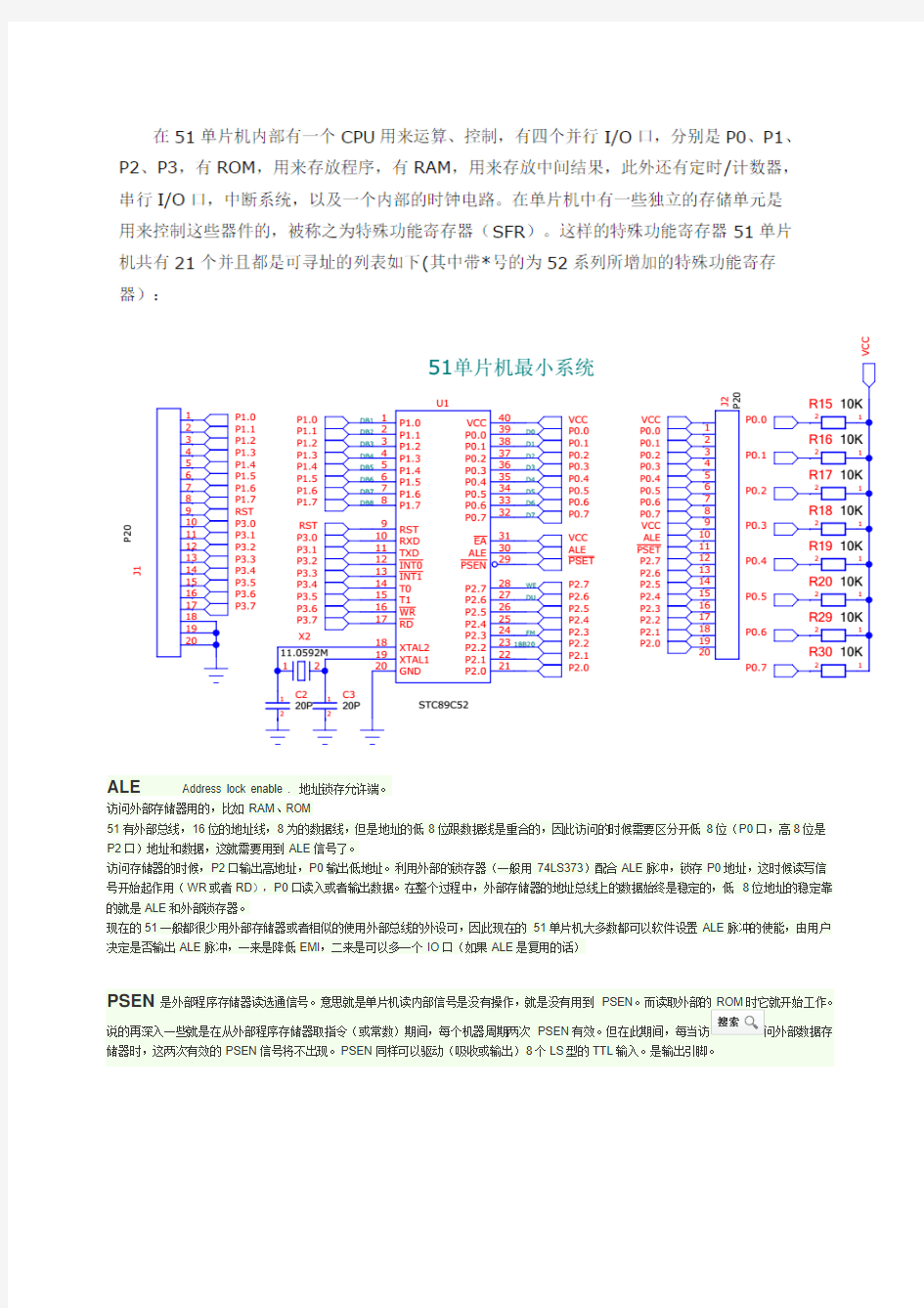 51单片机引脚