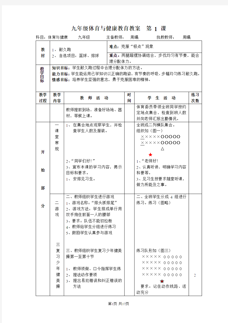 初三九年级体育课教案全集[1]