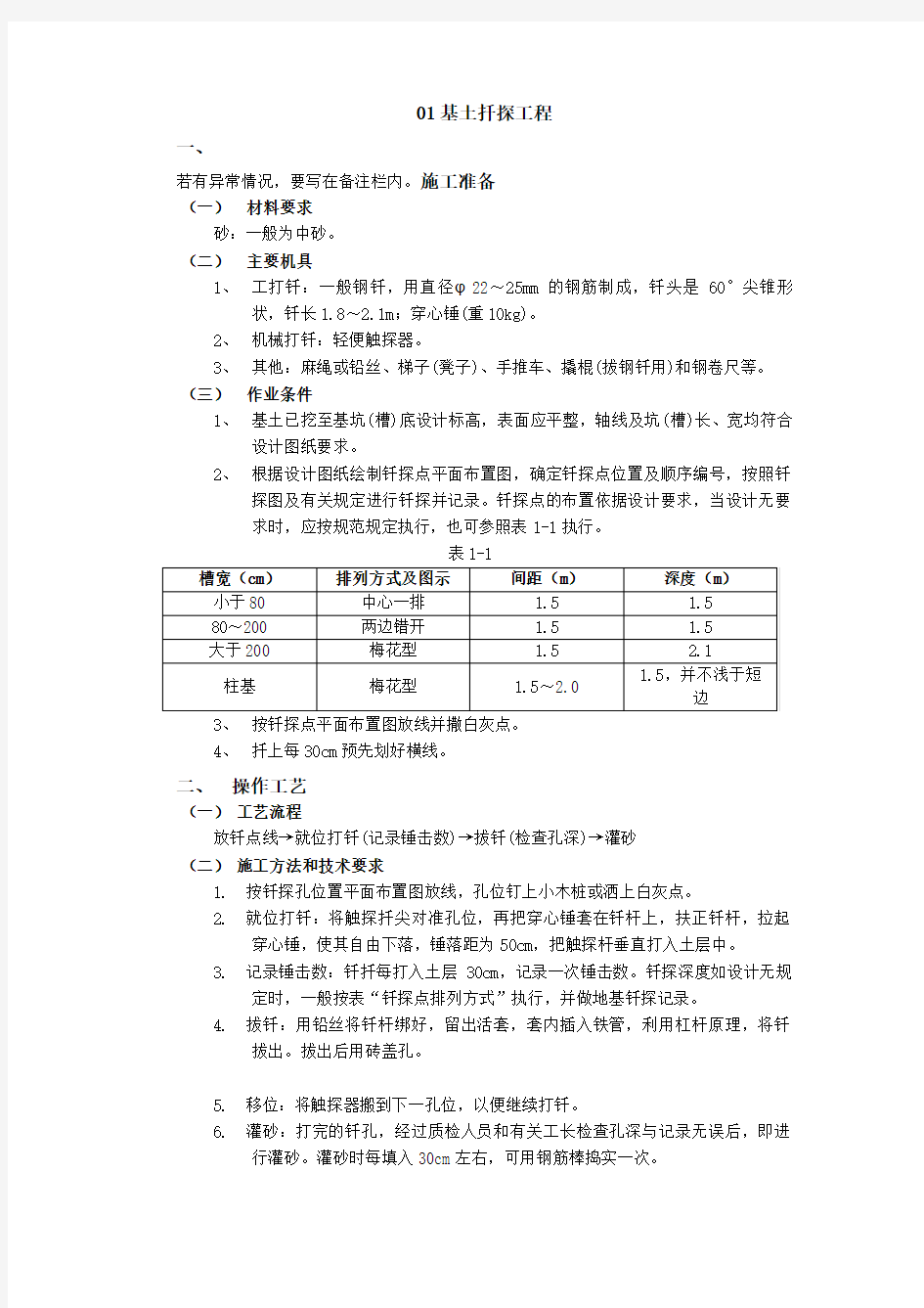 地基基础施工工艺