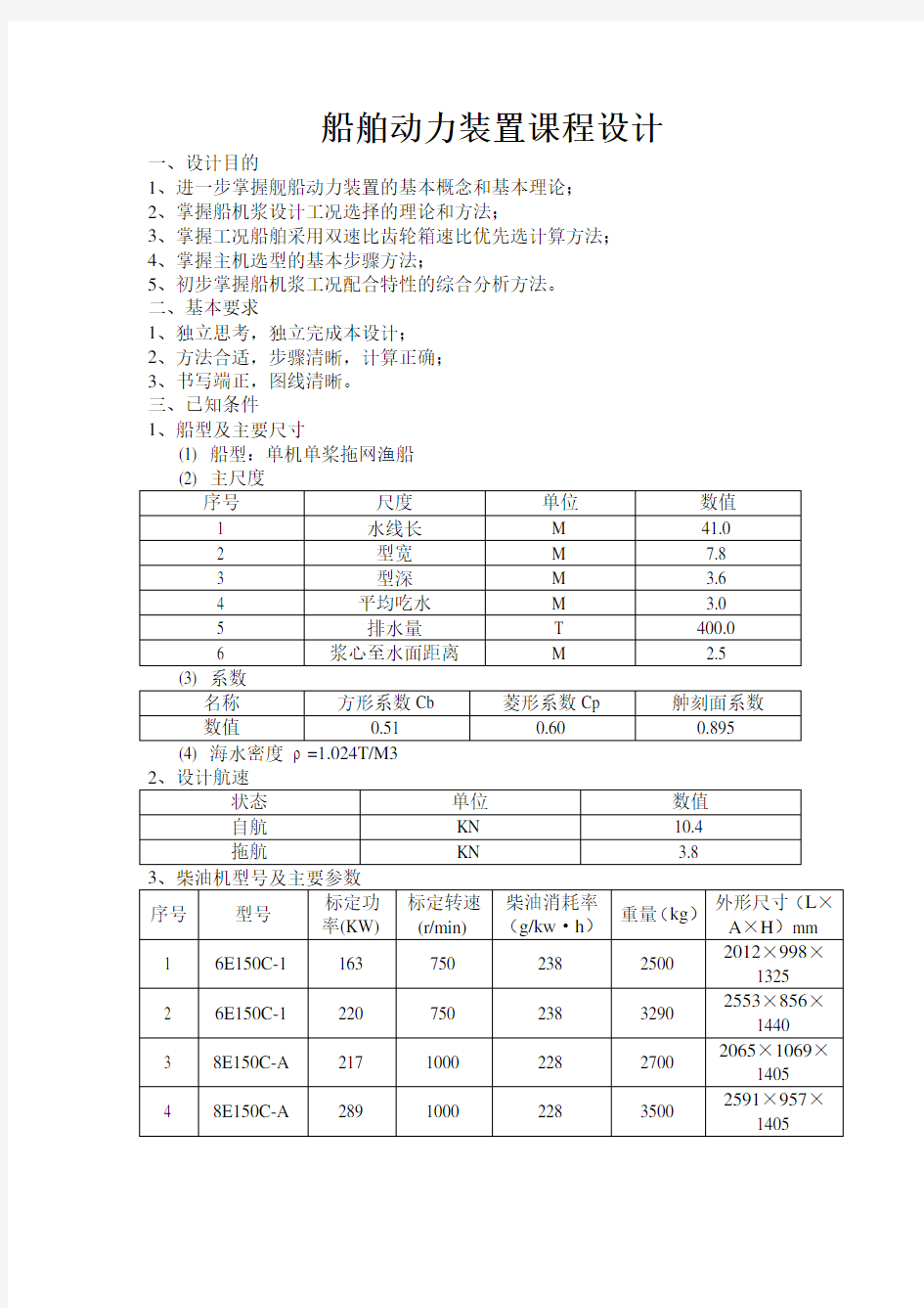 船舶动力装置课程设计 苏星