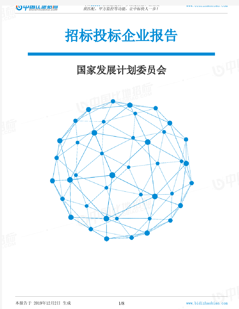 国家发展计划委员会-招投标数据分析报告