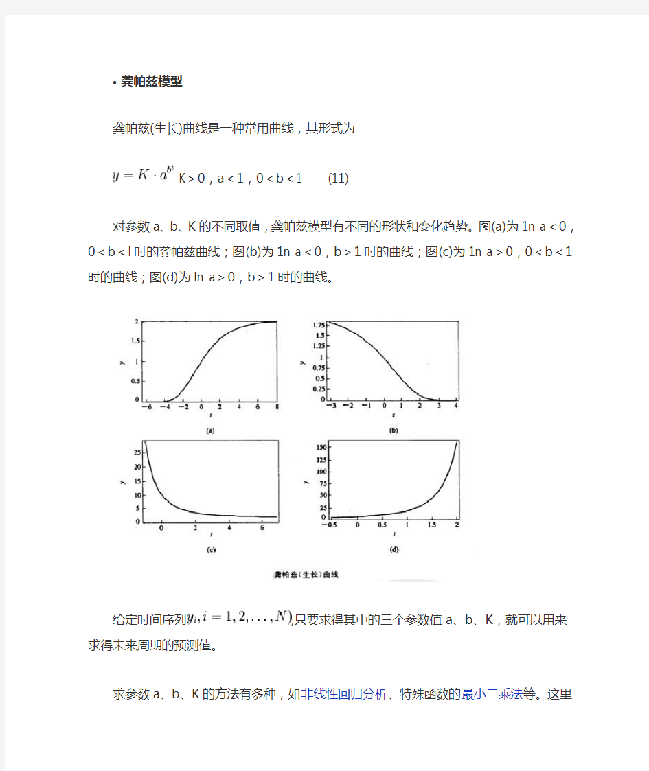 龚帕兹生长曲线