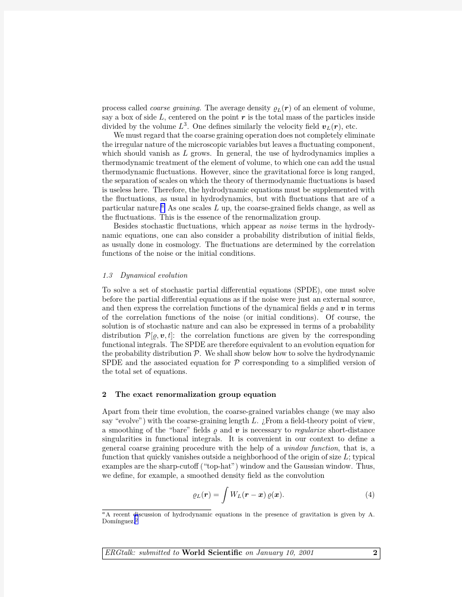 The exact renormalization group in Astrophysics