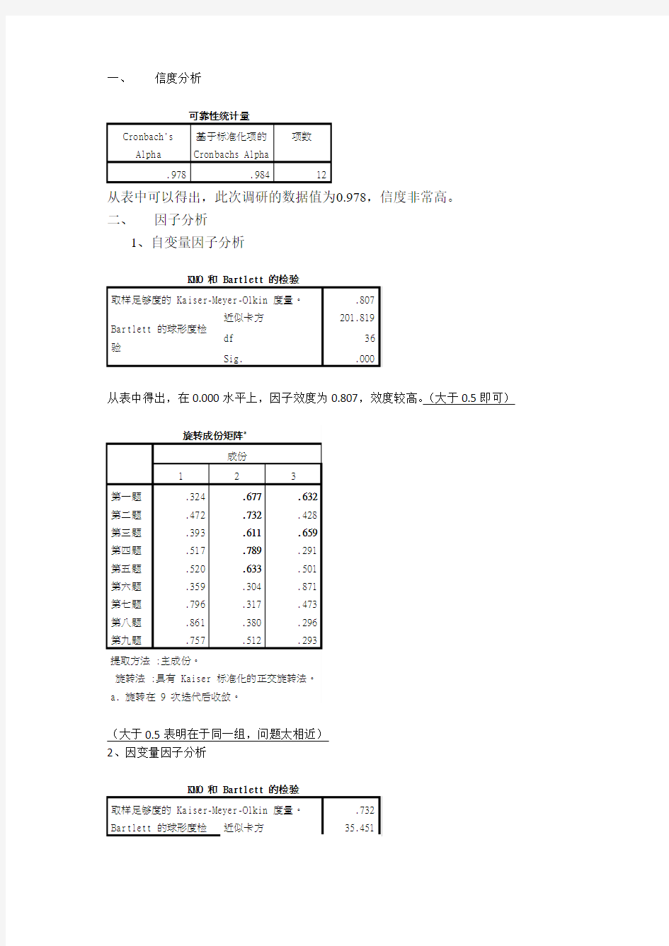 论文SPSS分析