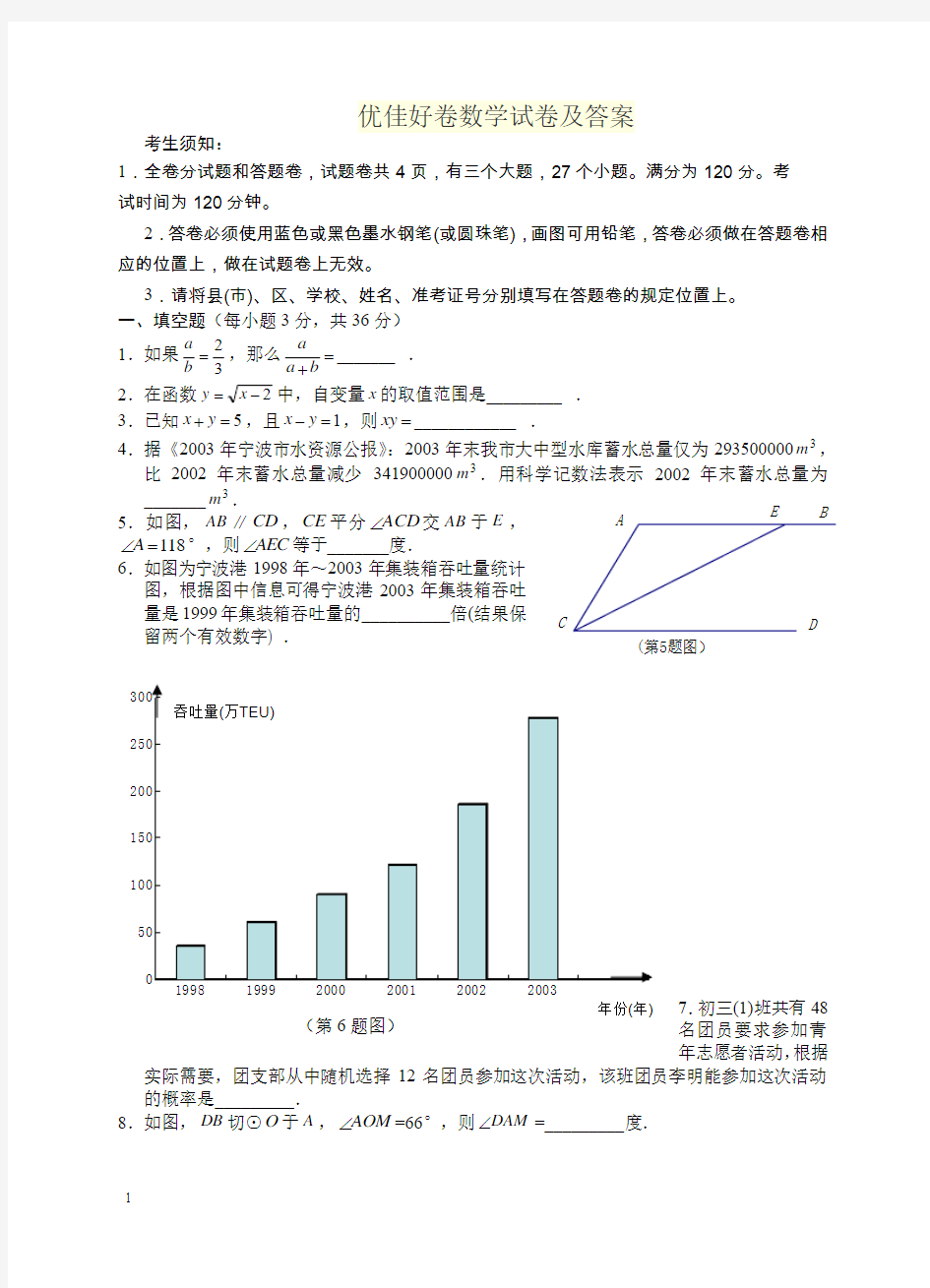 优佳好卷数学试卷及答案