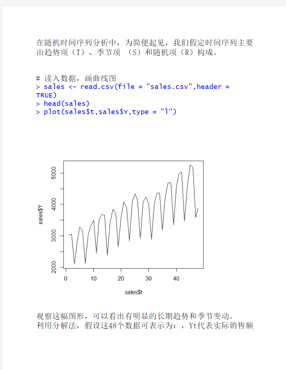 时间序列分解结果