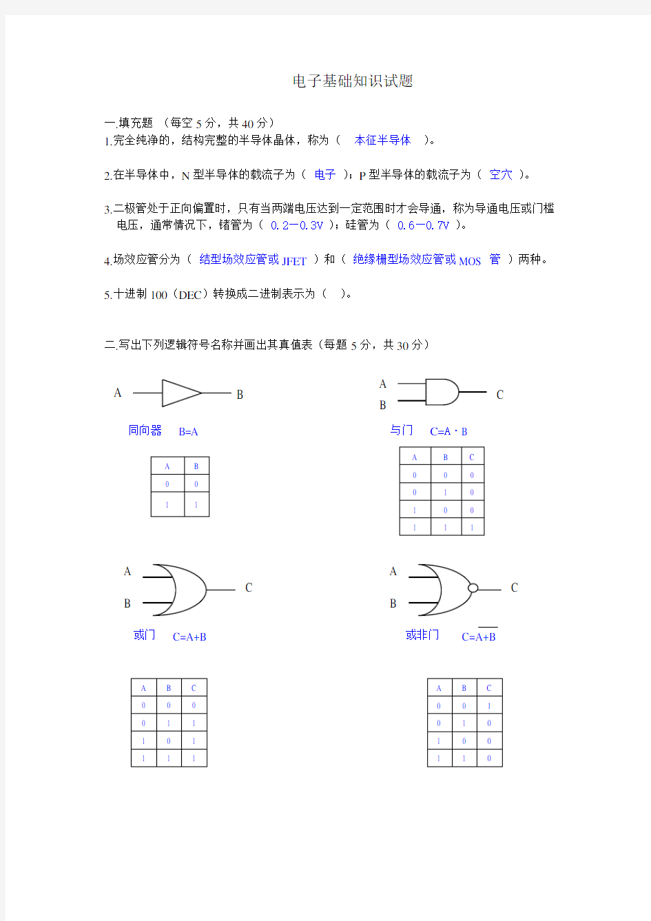 笔记本电脑主板芯片级维修面试试题及答案