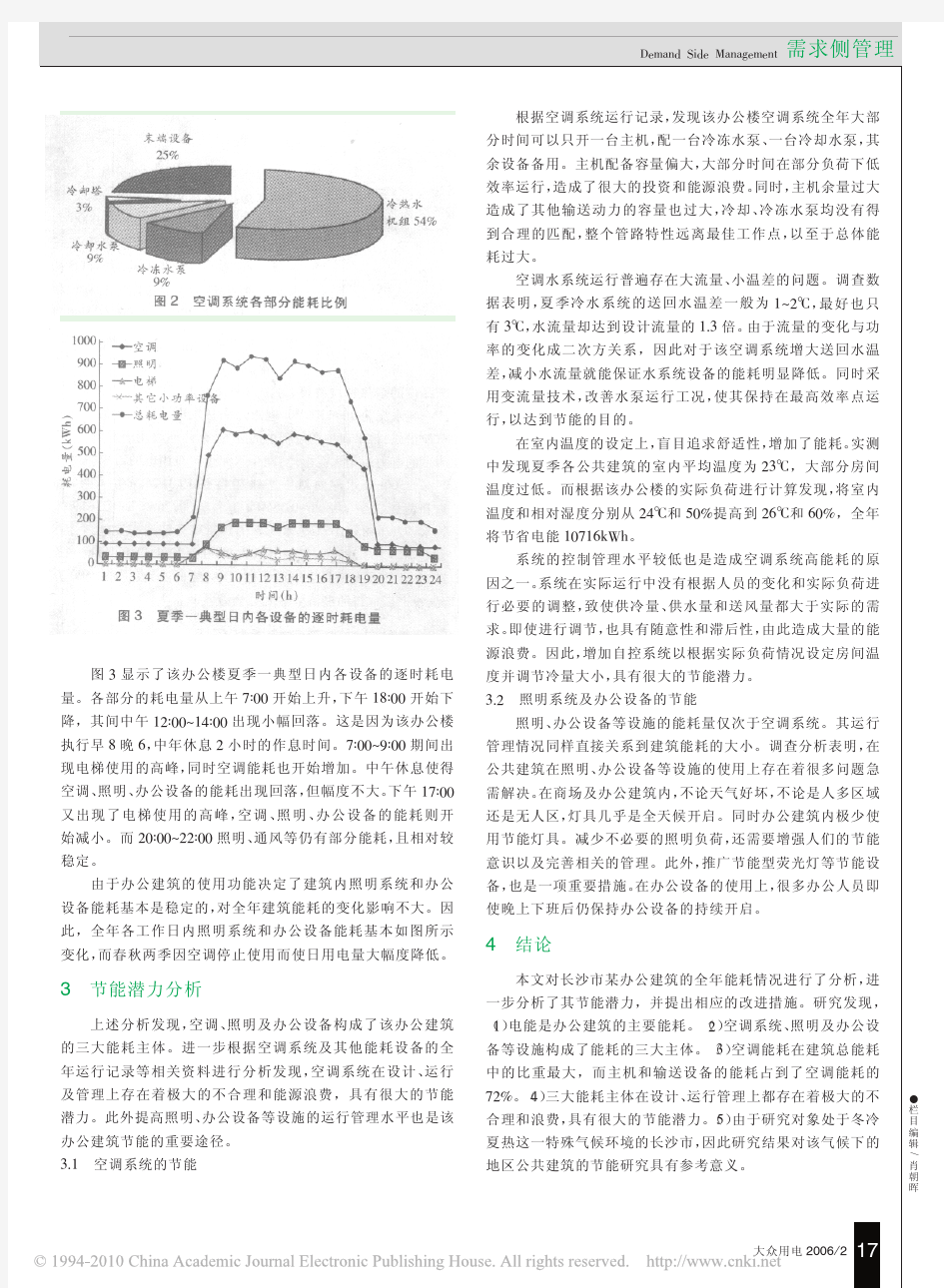 办公建筑能耗分析及节能潜力