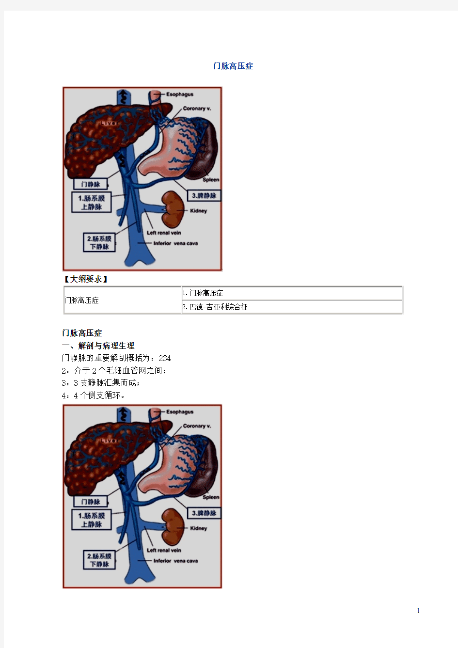 2016年普外科中级资料：第十四节 门脉高压症(实践能力)