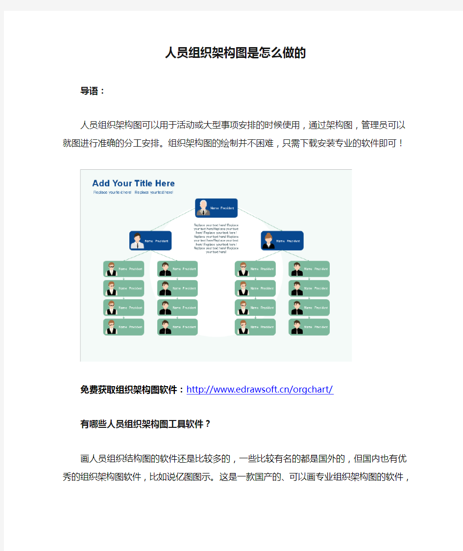 人员组织架构图是怎么做的