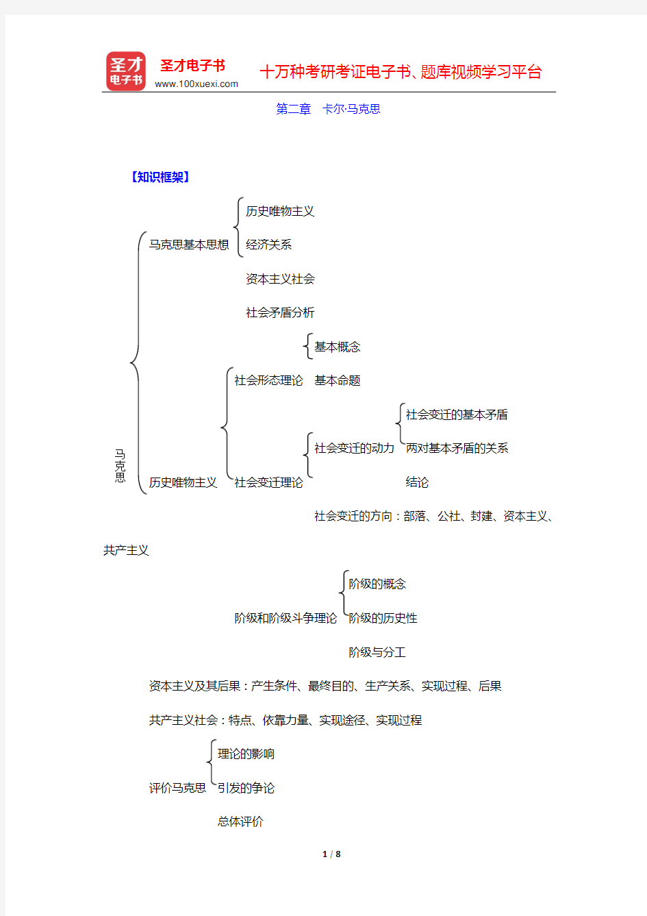 杨善华《西方社会学理论》(上、下卷)复习笔记 上篇(第二章 卡尔·马克思) 【圣才出品】