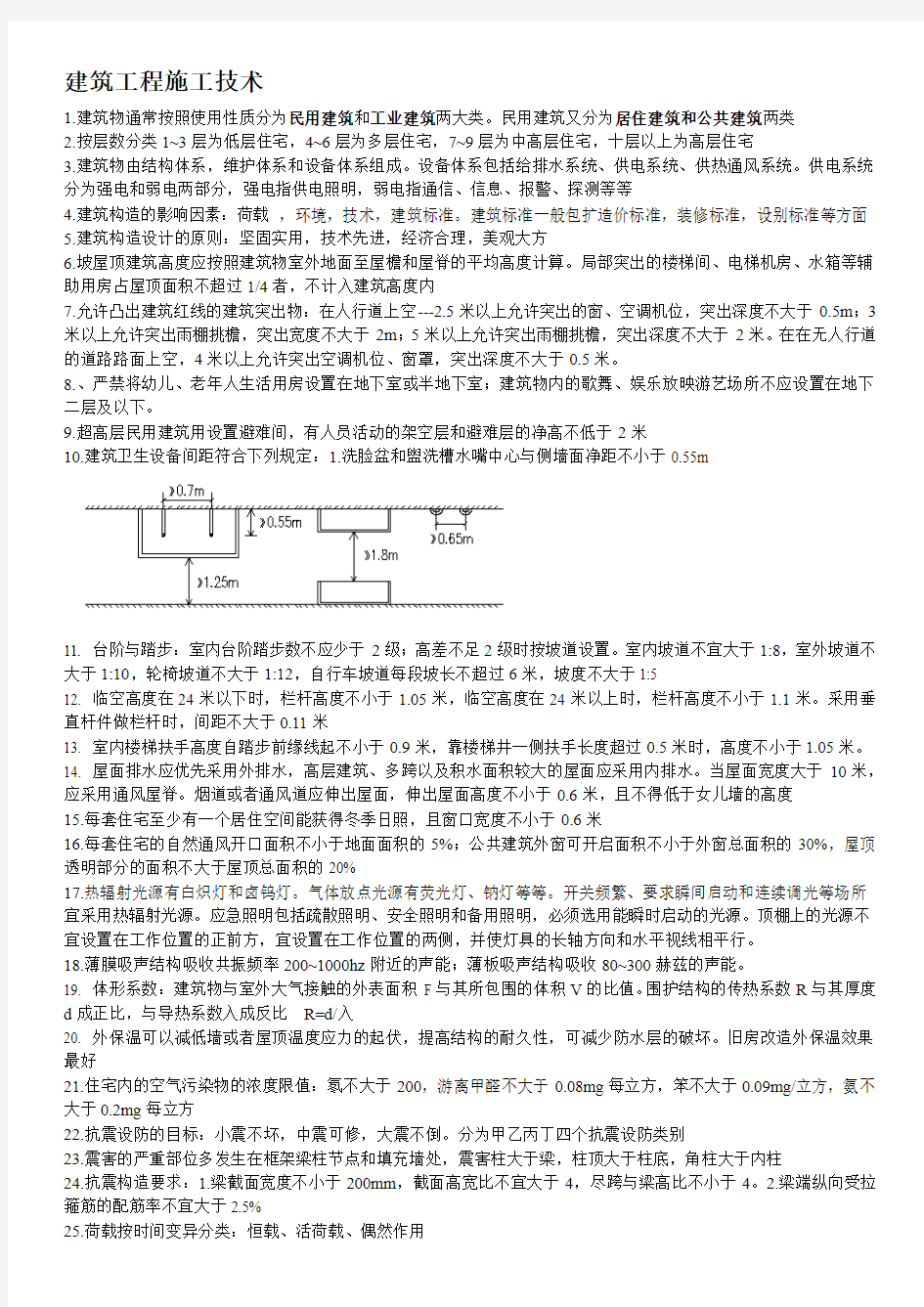 二建管理与实务重点.