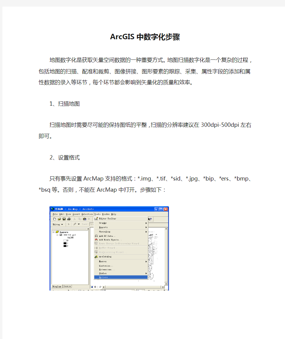 ArcGIS中数字化步骤