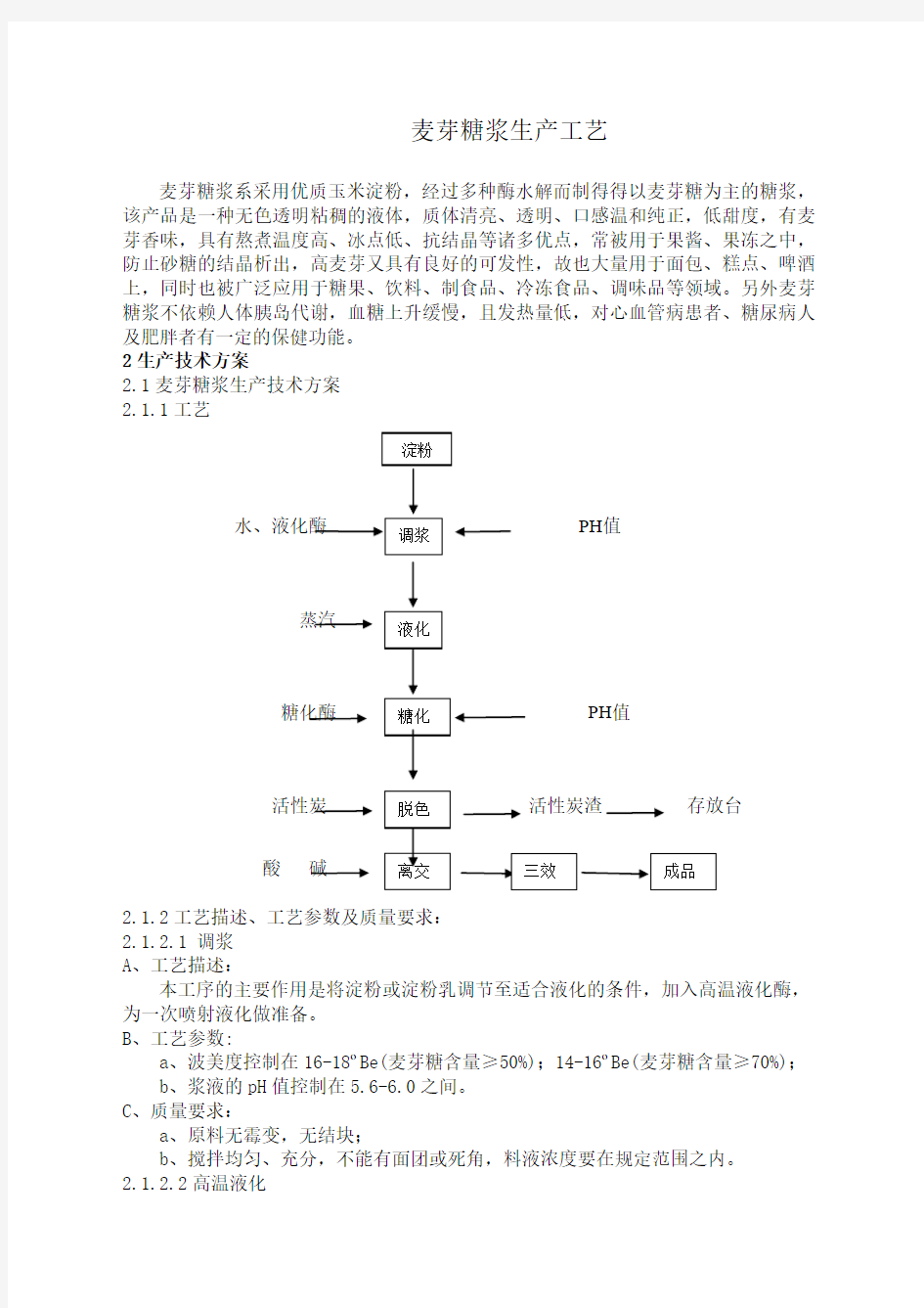 麦芽糖制取过程