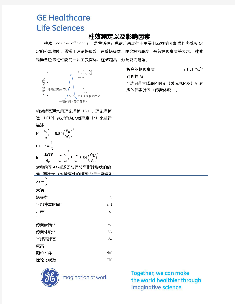 柱效测定以及影响因素