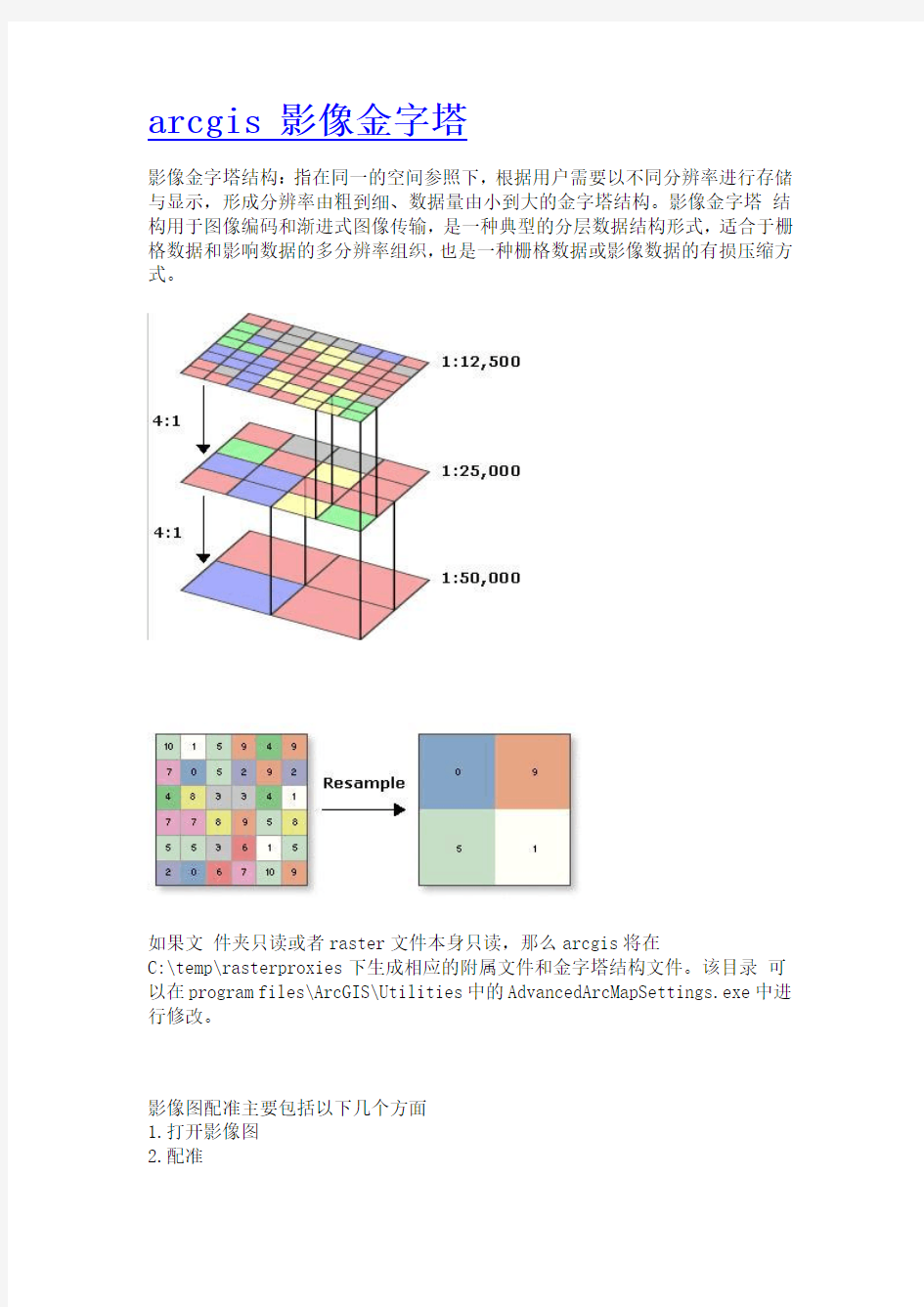 arcgis影像金字塔