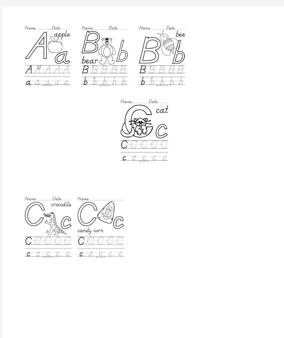 26个英文字母大小写手写体(学生用)可描红