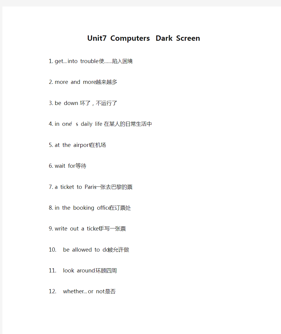 Unit7 Computers  Dark Screen