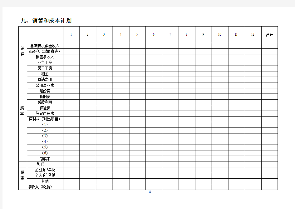 销售收入预测12月