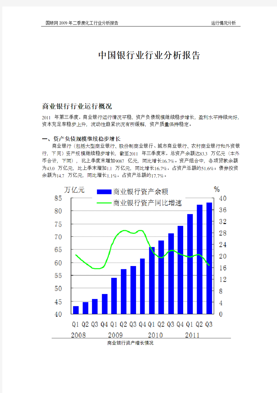 中国银行业行业分析报告