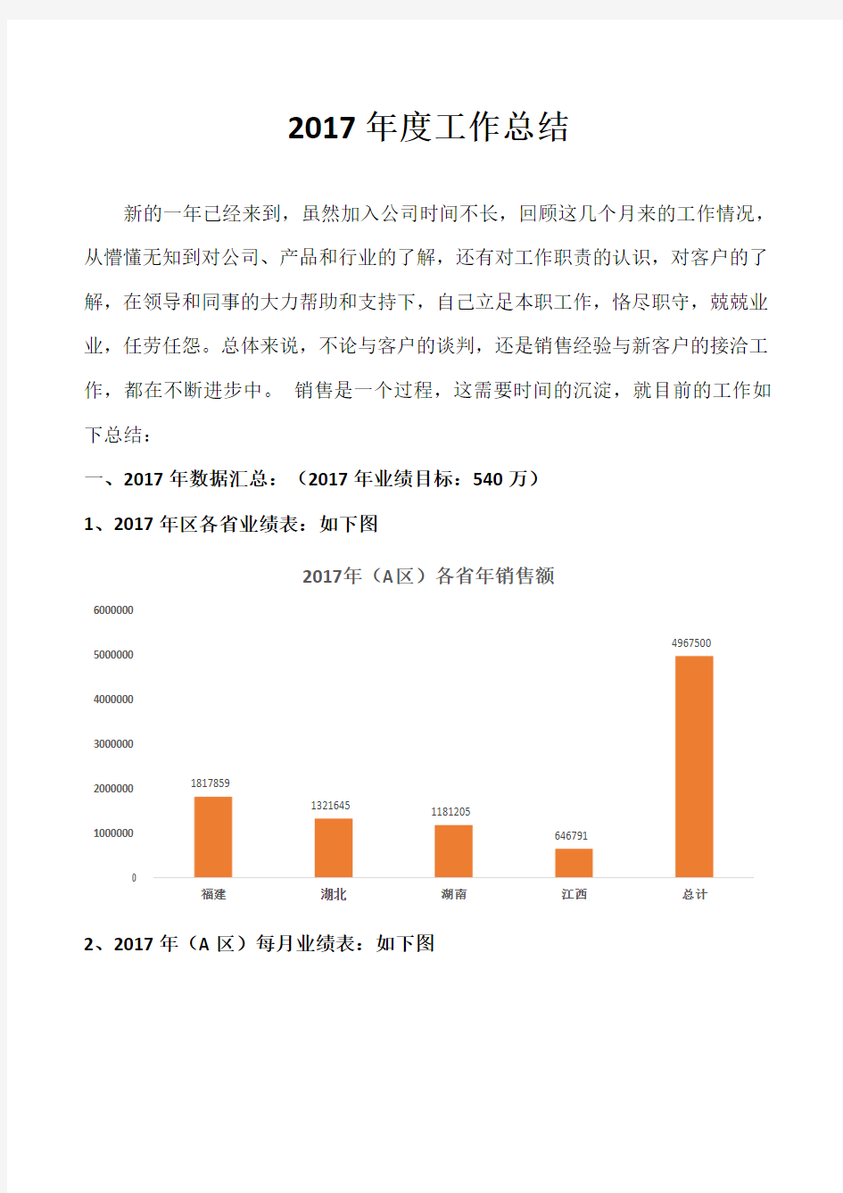 2017年工作总结暨2018年工作计划