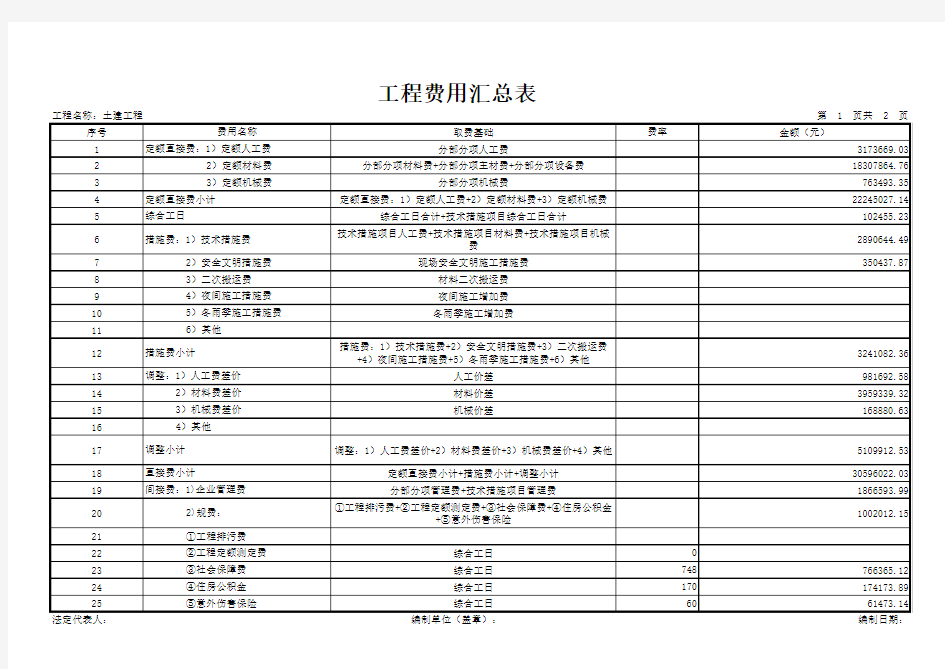 3999.3平米三层框架办公楼工程预算书土建工程