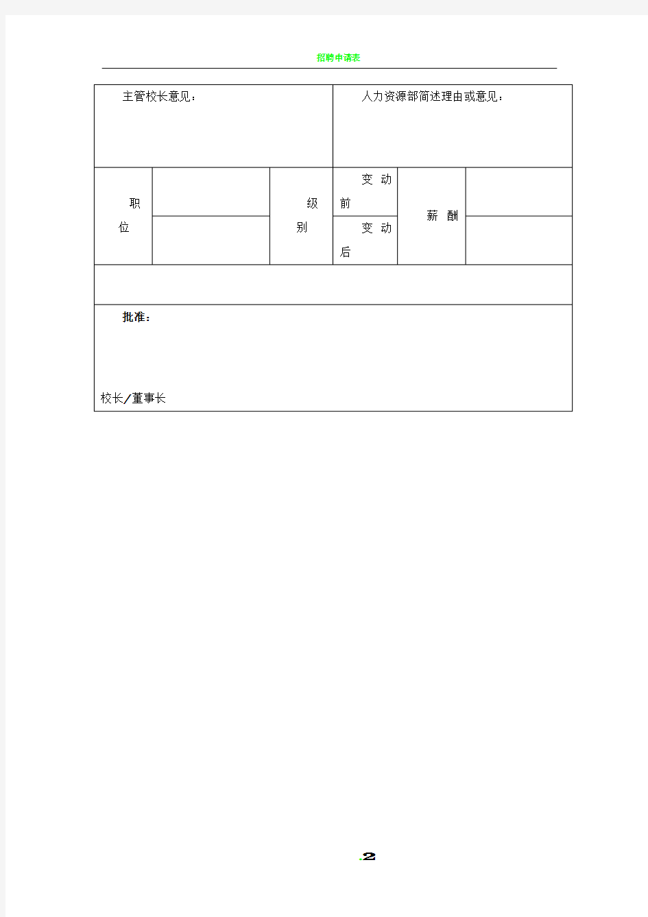 人事异动表-范本