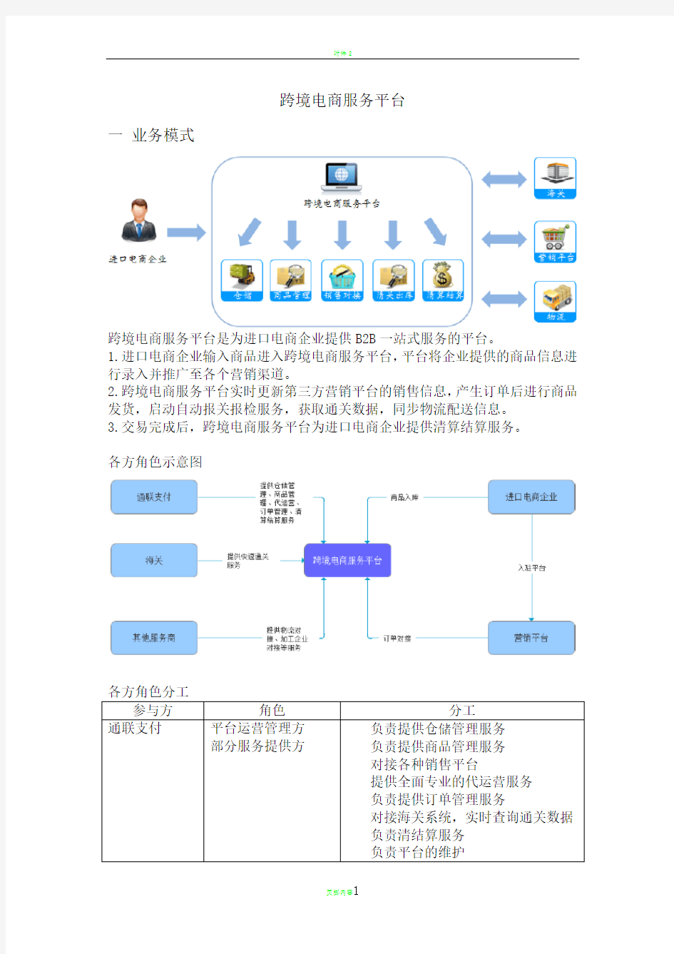 跨境电商服务平台需求分析文档