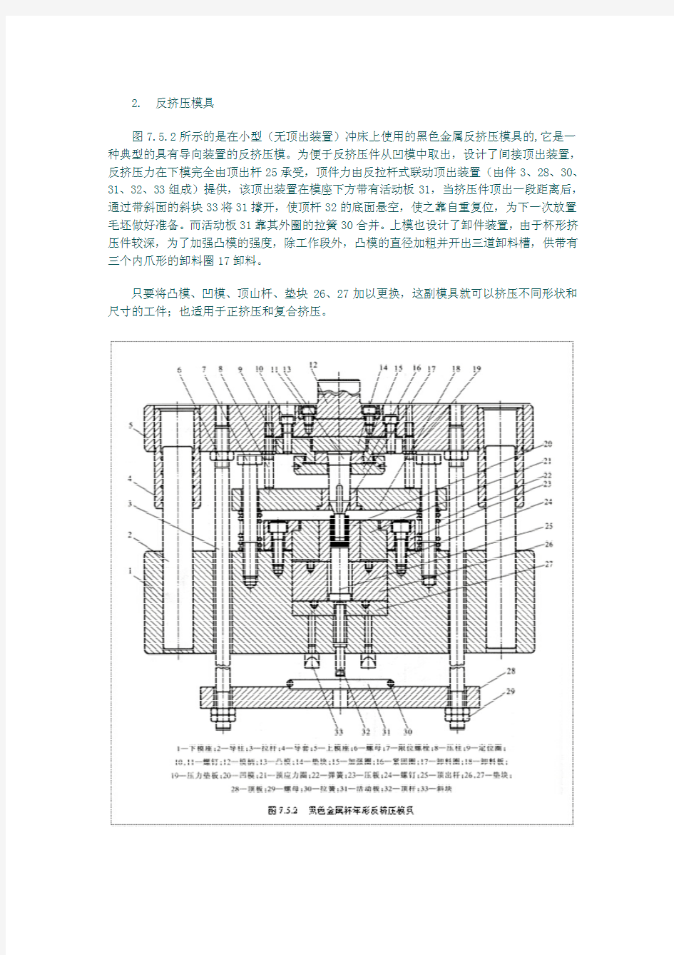 冷挤压模具设计