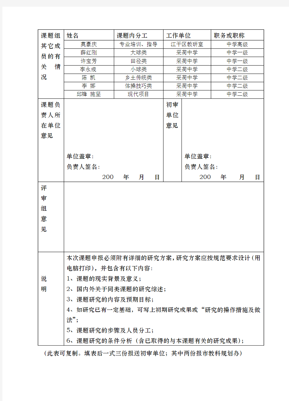 杭州市教育科学规划年度研究课题