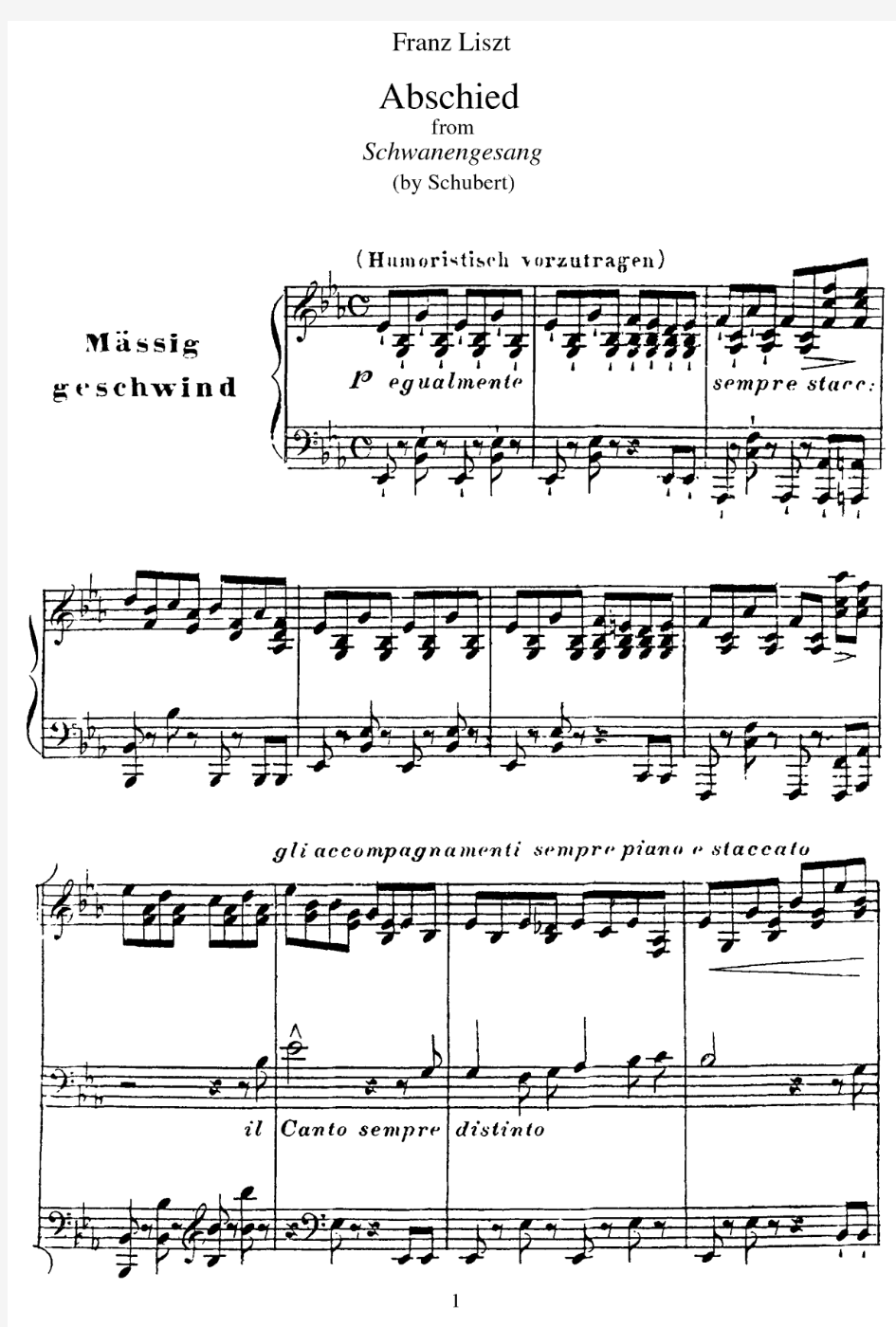 Abschied (Schubert) 李斯特 原版 正谱 钢琴谱 五线谱.pdf