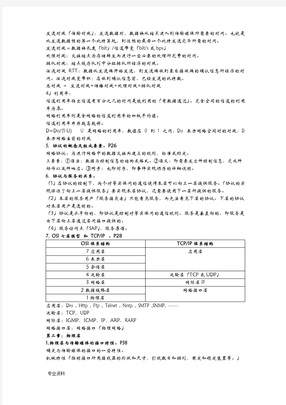 南京信息工程大学计算机网络期末复习资料