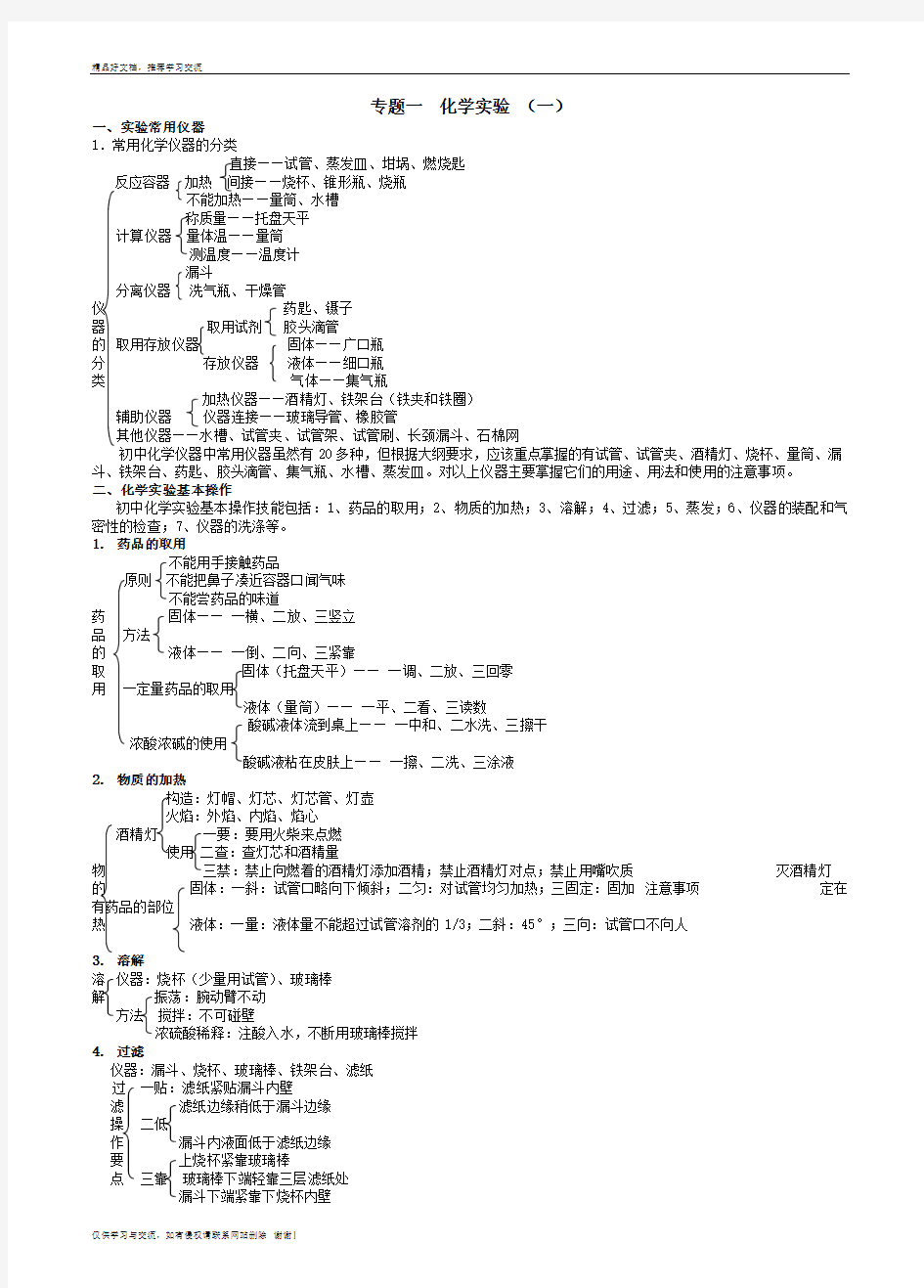 最新中考化学实验题必考知识点